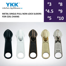 METAL SINGLE-PULL NON-LOCK YKK COIL ZIPPERS  Quality Thread – Quality  Thread & Notions