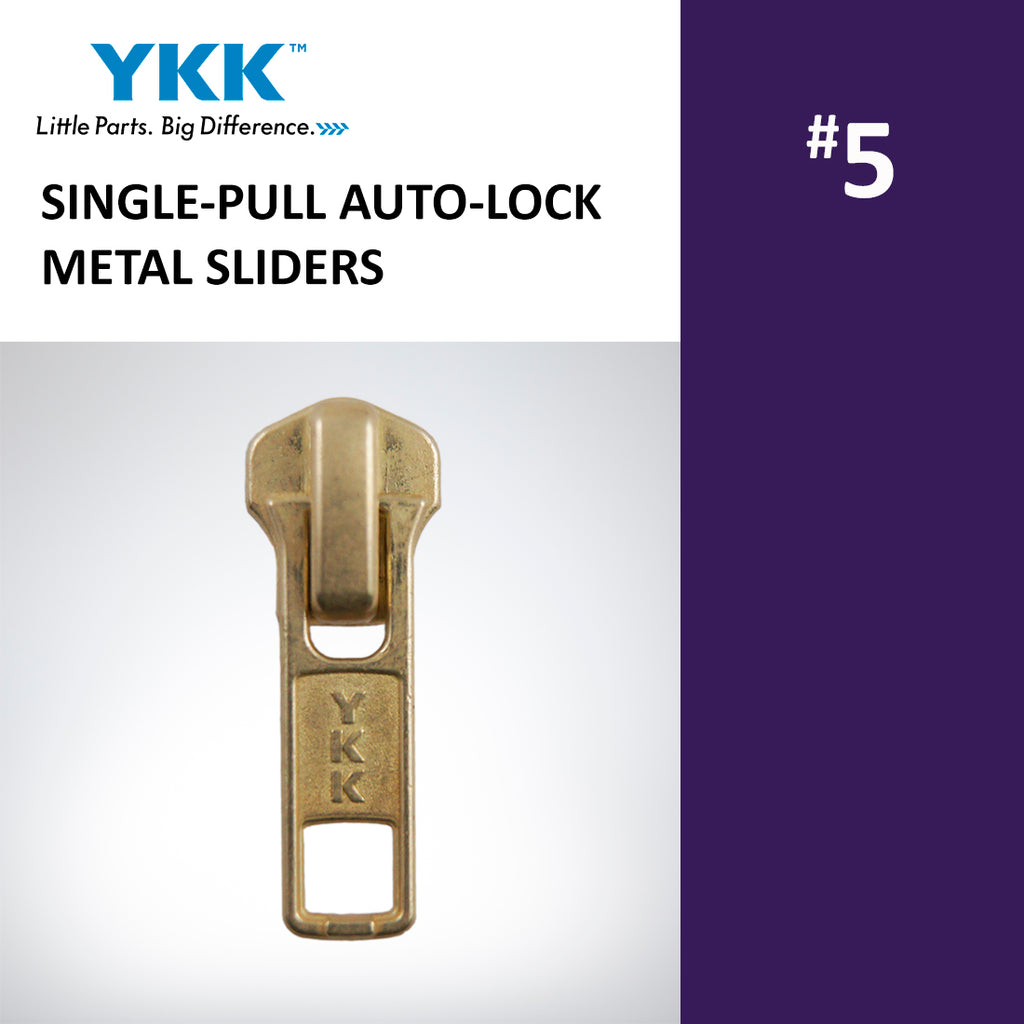 Vislon Zipper Pull Slider #8 Metal Locking - Double Pull