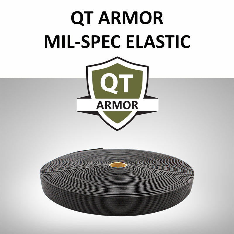 QT Armor Mil-Spec Berry Compliant 1" Black Elastic