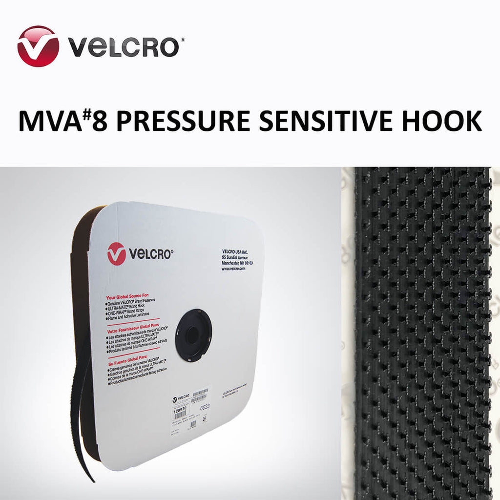 VELCRO® Brand - 4 Black Hook: Pressure Sensitive Adhesive - Acrylic